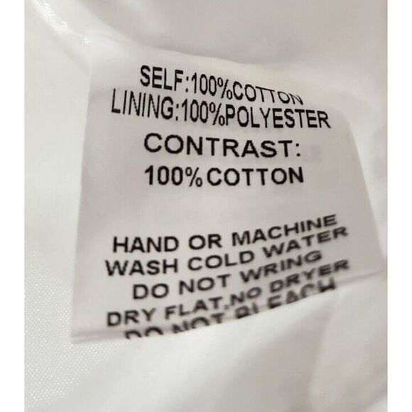 Blanc White Puffy Short-Sleeved Lace-up Cropped Blouse Womens Size Large Eyelet - Picture 8 of 8